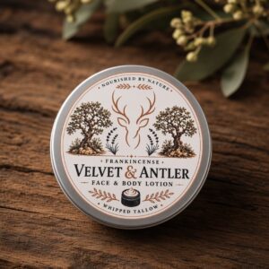 VELVET & ANTLER WHIPPED BODY AND FACE LOTION 4oz